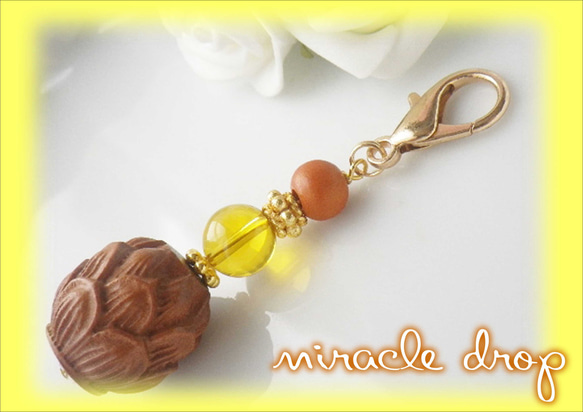 子宝☆子授け☆魔物避け☆厄を払う☆桃の木で蓮の花を彫刻