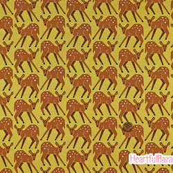 USAコットン(110×50) COTTON+STEEL On a FALL DAY 小鹿 2枚目の画像