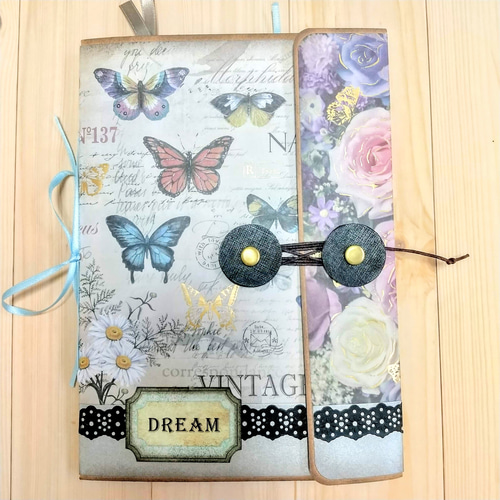 お値下げ❤1点のみ◇B6サイズ◇アンティーク風おすそ分けファイル④蝶