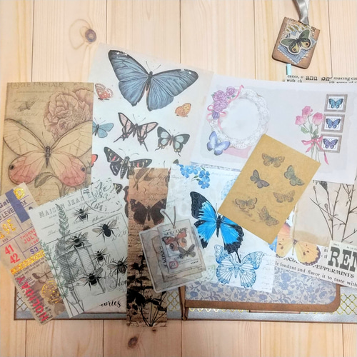 お値下げ❤1点のみ◇B6サイズ◇アンティーク風おすそ分けファイル④蝶