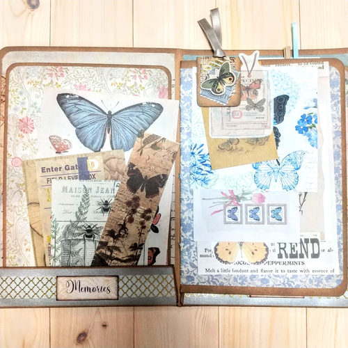 お値下げ❤1点のみ◇B6サイズ◇アンティーク風おすそ分けファイル④蝶