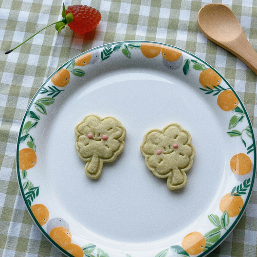 クッキー額縁セット スマイル 四葉のクローバー クッキーカッター・クッキーカッター