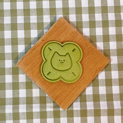 幸運 猫 クッキーカッター ・クッキーカッターセット/ 幸せな猫 クッキー枠 / 四葉のクローバー 1枚目の画像
