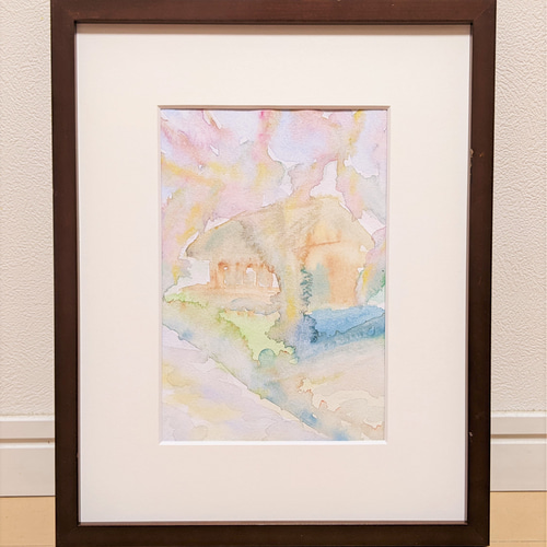 cherryさま専用2月（原画）優しさの灯【SMサイズ／水彩画】絵画