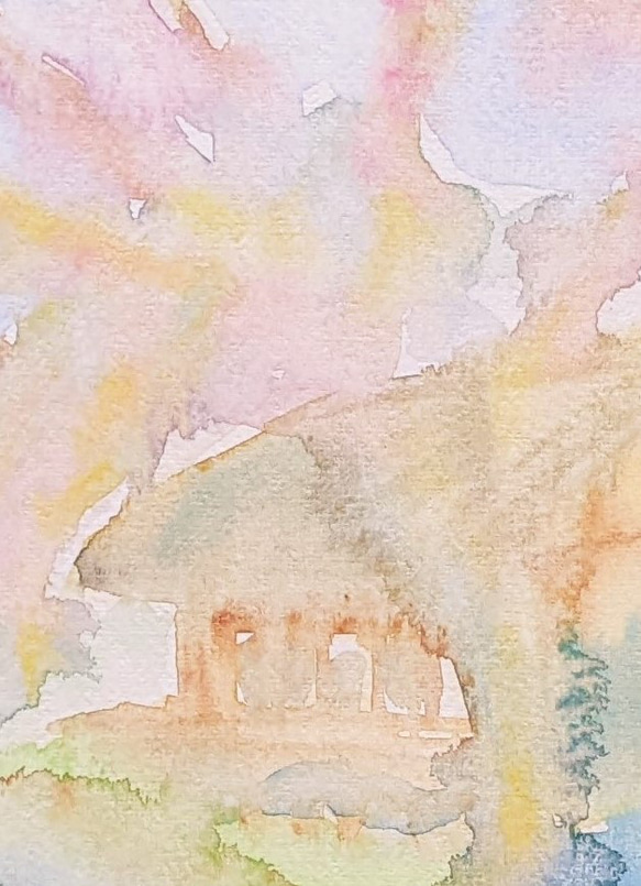 水彩画原画 横浜三渓園5