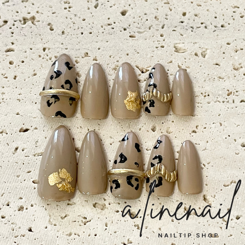 レオパード/リングネイル/ネイルチップ ネイルチップ（つけ爪） a.line