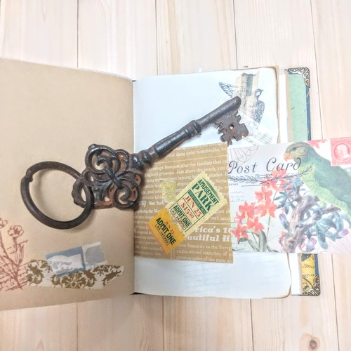 ファブリックジャンクジャーナル＊ヴィンテージ調 【一名様限定】 ファブリックジャンクジャーナル＊ヴィンテージ調 【一名様限定