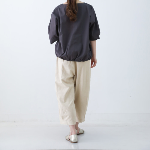 ヴィンテージSONIA RYKIELシルク100%全面刺繍バルーンパンツ やわらかヴィンテージコットンリネンのキレイ目 バルーンパンツ