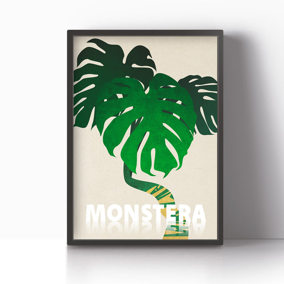 アートポスター/  Monstera2 おしゃれインテリア・北欧、モノトーン好きの方に☆ 7枚目の画像