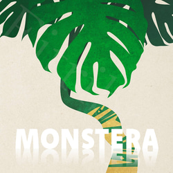 アートポスター/  Monstera2 おしゃれインテリア・北欧、モノトーン好きの方に☆ 6枚目の画像