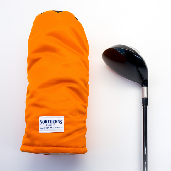 ゴルフ FW用ヘッドカバー "MA-1" ORANGE 送料無料 6枚目の画像