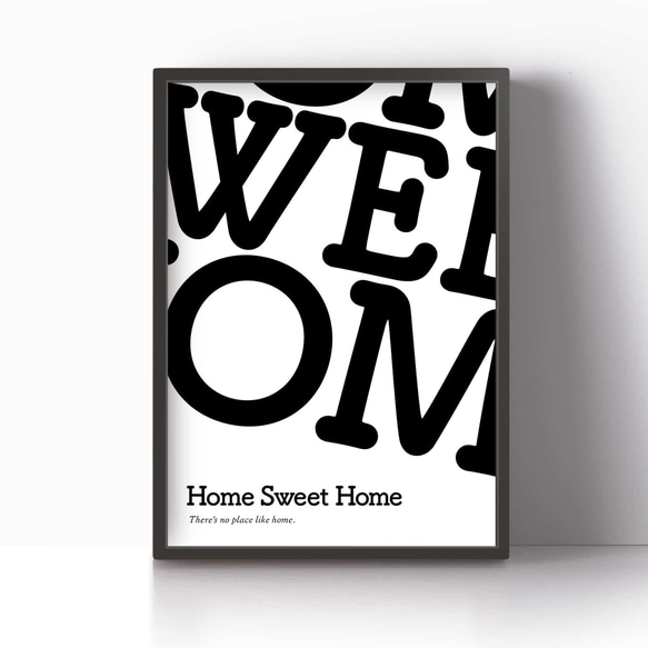 アートポスター/  home sweet home Ⅱ おしゃれインテリア・北欧、モノトーン好きの方に☆ 6枚目の画像