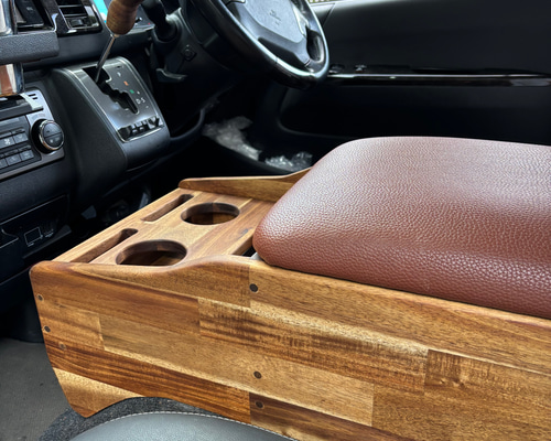 ハイエース200系 ナロー センターコンソールボックス wood その他家具