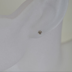 ブラウニッシュダイヤモンド　ピアス　約3.5ｍｍ　0.3ct（0.15ct×2）Pt900 4枚目の画像