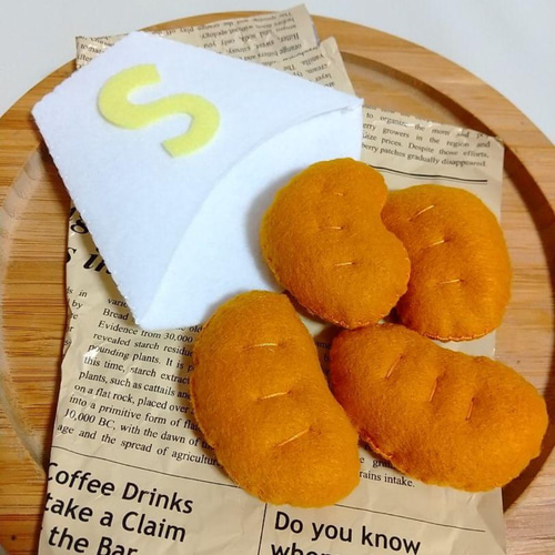 Amazon | おままごと フェルト チキンナゲット フライドポテト