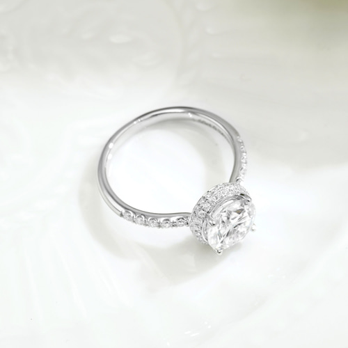 1.5ctダブルヘイローリング R189W327（4週間発送） 指輪・リング 武田