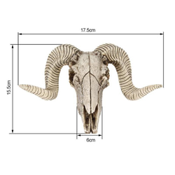 男前な羊の角アンティーク風壁掛けアレンジ【ゴシック】 9枚目の画像