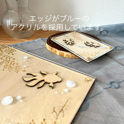 『金魚』【真鍮金具×アクリル×木のアートパネル】ご自宅やプレゼントに☆ 3枚目の画像