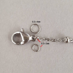 [1m] サージカル ステンレス 約3mm アズキボールチェーン 金属アレルギー対応 8枚目の画像