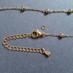 [1m] サージカル ステンレス 約3mm アズキボールチェーン 金属アレルギー対応 10枚目の画像