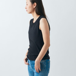 Rafuma 無袖內衣（黑色）[女式 3 種尺寸] 第7張的照片