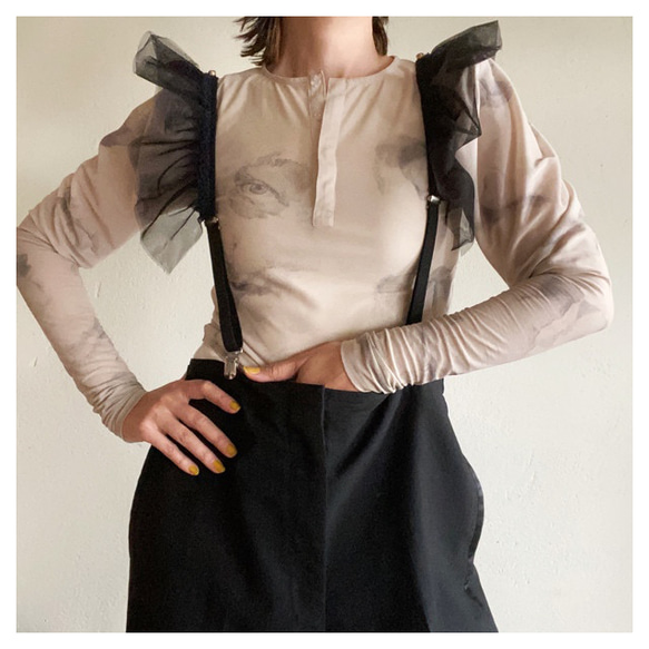 frill suspender (black tullu frill) 2枚目の画像