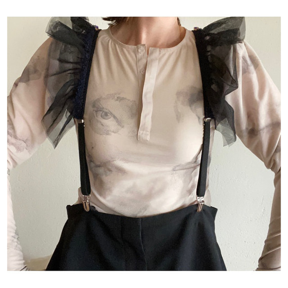 frill suspender (black tullu frill) 4枚目の画像