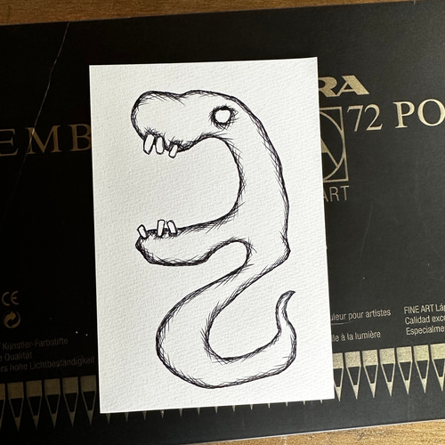イラスト 蛇 原画 絵画 ibitsu-ka 通販 15783706｜Creema(クリーマ)