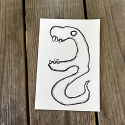 イラスト　蛇　原画 1枚目の画像