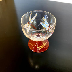 幸運符[一對蜻蜓]蜻蜓蜻蜓清酒玻璃玻璃choko母親節禮物，60歲生日禮物，退休禮物，喬遷禮物，生日禮物 第5張的照片