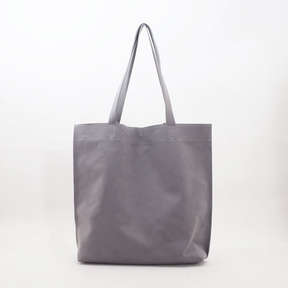 &lt;立即交納&gt;double handle tote(灰色)/人造革/unisex/T074 第1張的照片