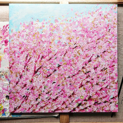 水彩画原画 桜堤と菜の花 ＃590 絵画 syoumei 通販 15408863｜Creema