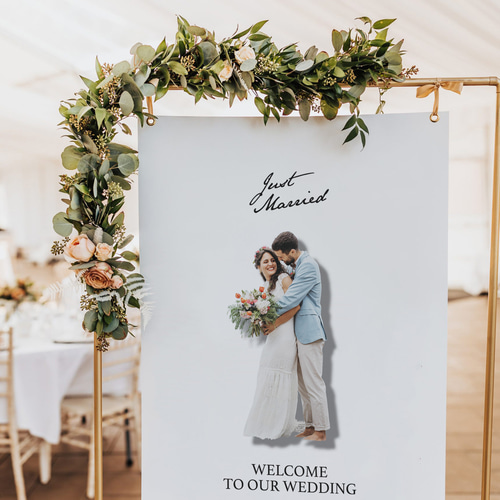 ブック風ウェルカムボード 新郎新婦オリジナルイラスト 雑誌POPEYE(ポパイ)風 ウェルカムボード