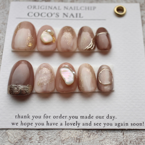 ココ様♡専用ページ ネイルチップ ネイル ほわほわ桜シフォンネイル- ネイルチップ専門店ミチネイル
