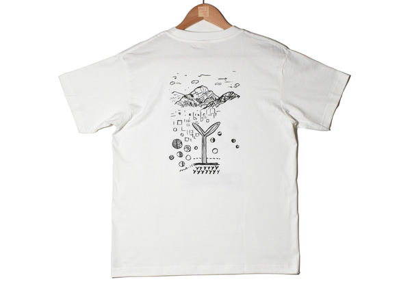 「inochiikiru」オーガニックコットンTシャツ(半袖)ホワイト　Mサイズ 4枚目の画像