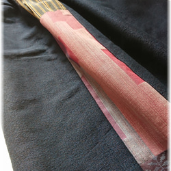 着物リメイク　パッチワークロングスカート　ワイド幅　マキシ丈　　シームポケット 9枚目の画像