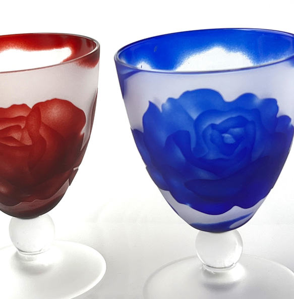 1点のみ】ROSE glass バラのペアグラス～ 食前酒 ミニグラス ひとくち