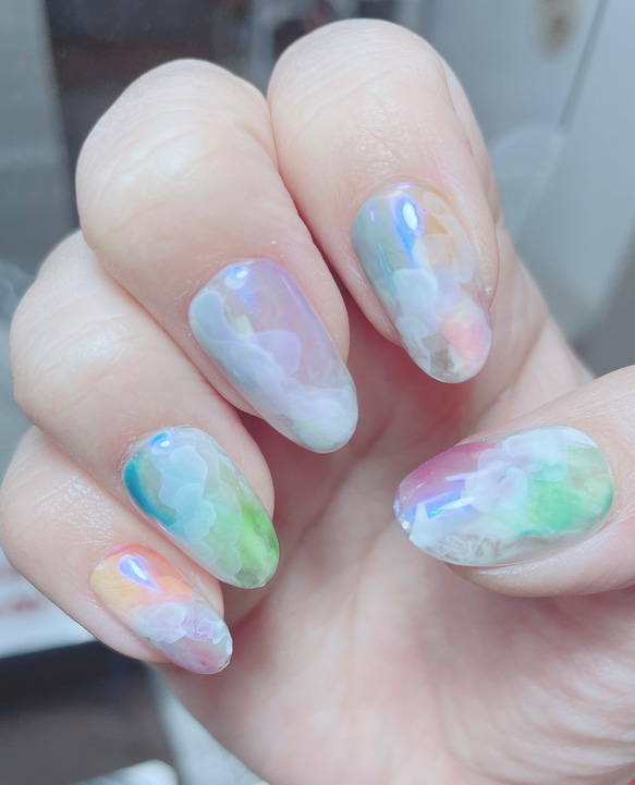 ネイルチップ ニュアンスネイル マグネットネイル シェルネイル ネイル