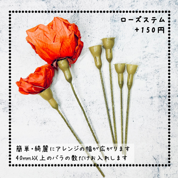 [送料無料]プリザの花箱✿Cream Citrus 花材セット 詰め合わせ プリザーブドフラワー ドライフラワー 5枚目の画像