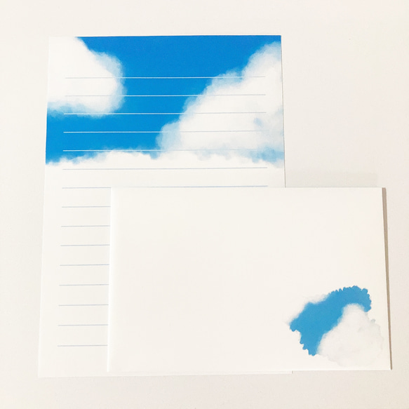 空を塗る レターセット 夏空 3枚目の画像