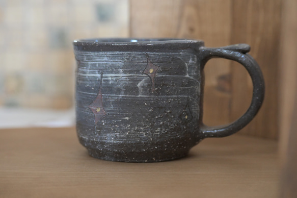 陶器　マグカップ　「桔梗」　「星」　カフェオレ　スープカップ 6枚目の画像