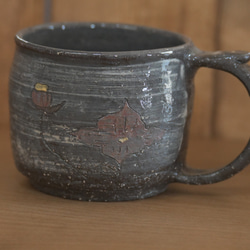 陶器　マグカップ　「桔梗」　「星」　カフェオレ　スープカップ 2枚目の画像