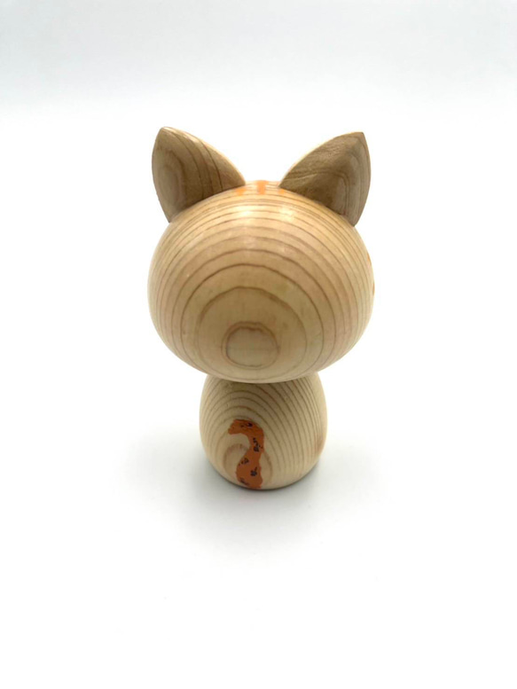 猫こけし　（木目）インテリア　手のひらサイズ　木製 4枚目の画像