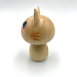 猫こけし　（木目）インテリア　手のひらサイズ　木製 3枚目の画像