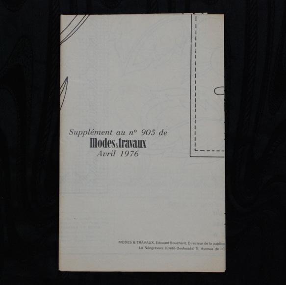 フランス 1976年4月 刺繍図案 1枚目の画像