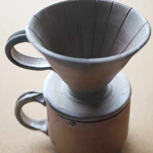 窯元 松園 作 備前 ドリッパー付コーヒーポット | 陶備堂