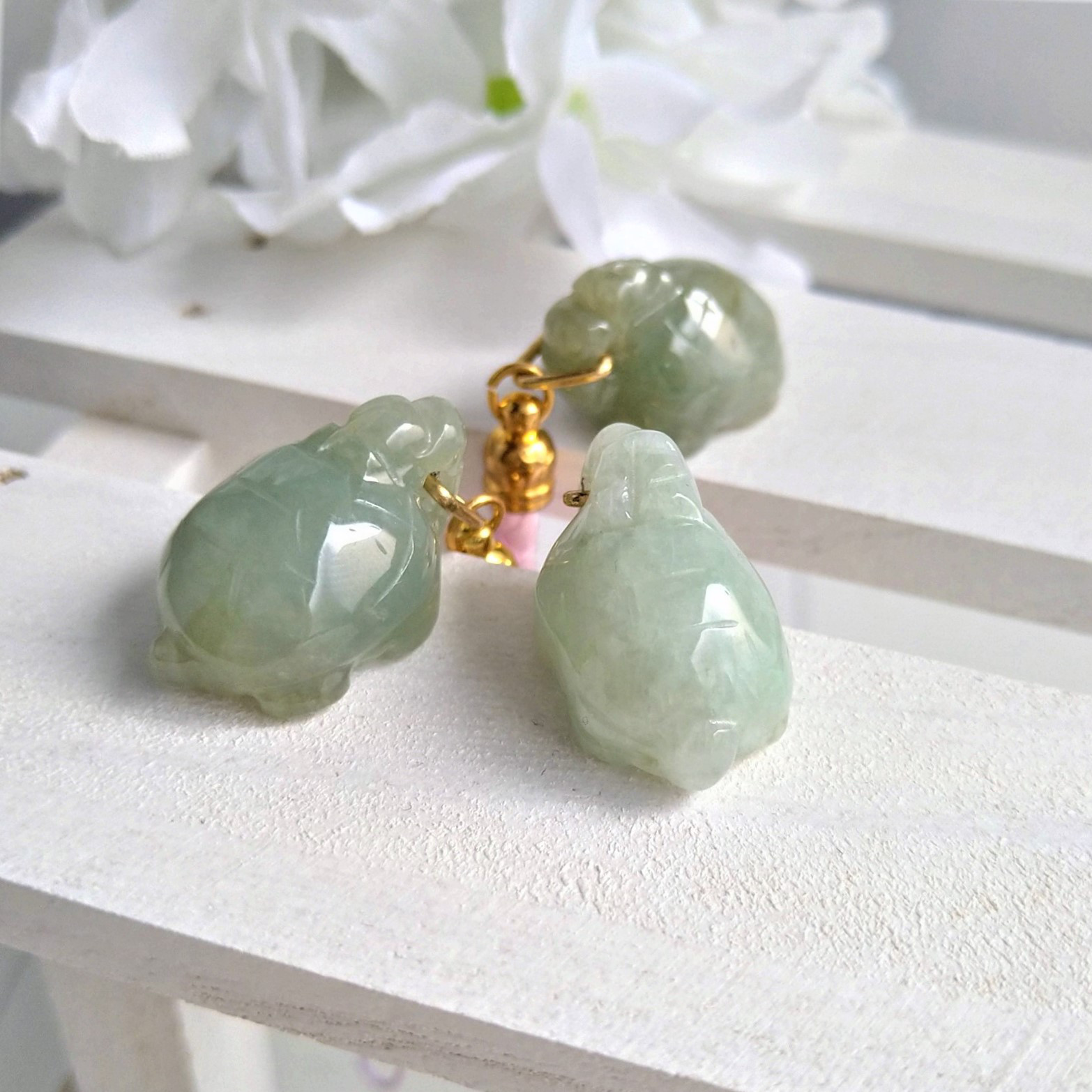 福袋 ストラップ かわいい亀 本翡翠 ヒスイ 高級黄色 艶美麗 誕生日