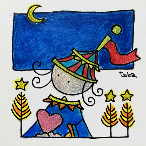 サーカス小屋の子ども イラスト原画 イラスト takaakikaji 通販