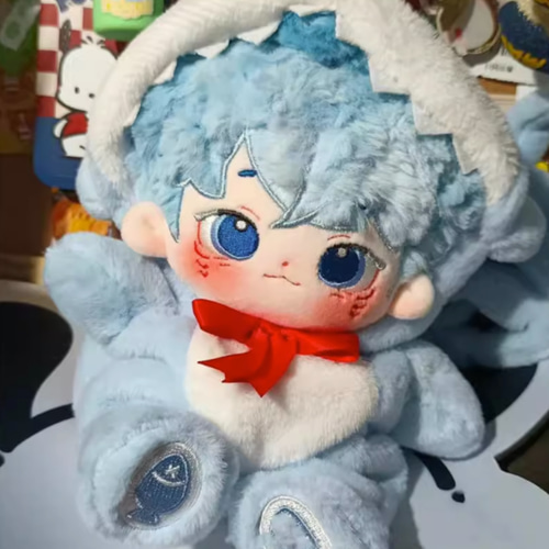 自作ぬいぐるみ・サメの男の子 サメのの20cmぬいぐるみ / 手作りのぬいぐるみ/ 換装可能/ ぬいぐるみ
