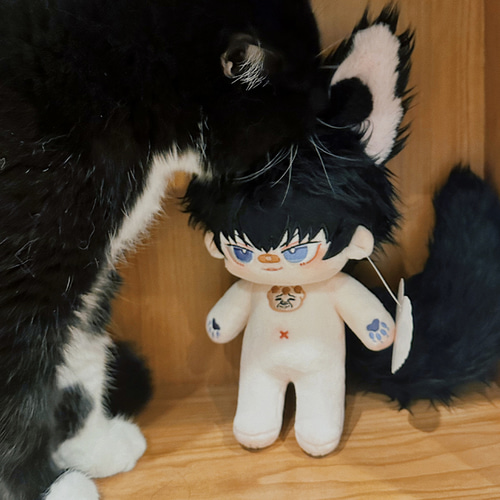 20cmぬいぐるみ ぬいちゃん 狼少年 耳つき 土方 着せ替え人形